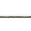 Paspelband zweifarbig Meterware weiß khakigrün Breite: 1cm