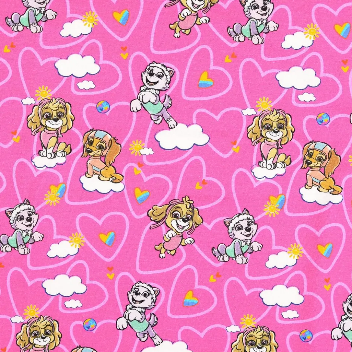 Paw Patrol Jersey Stoff Baumwolle pink 1,50m Breite
