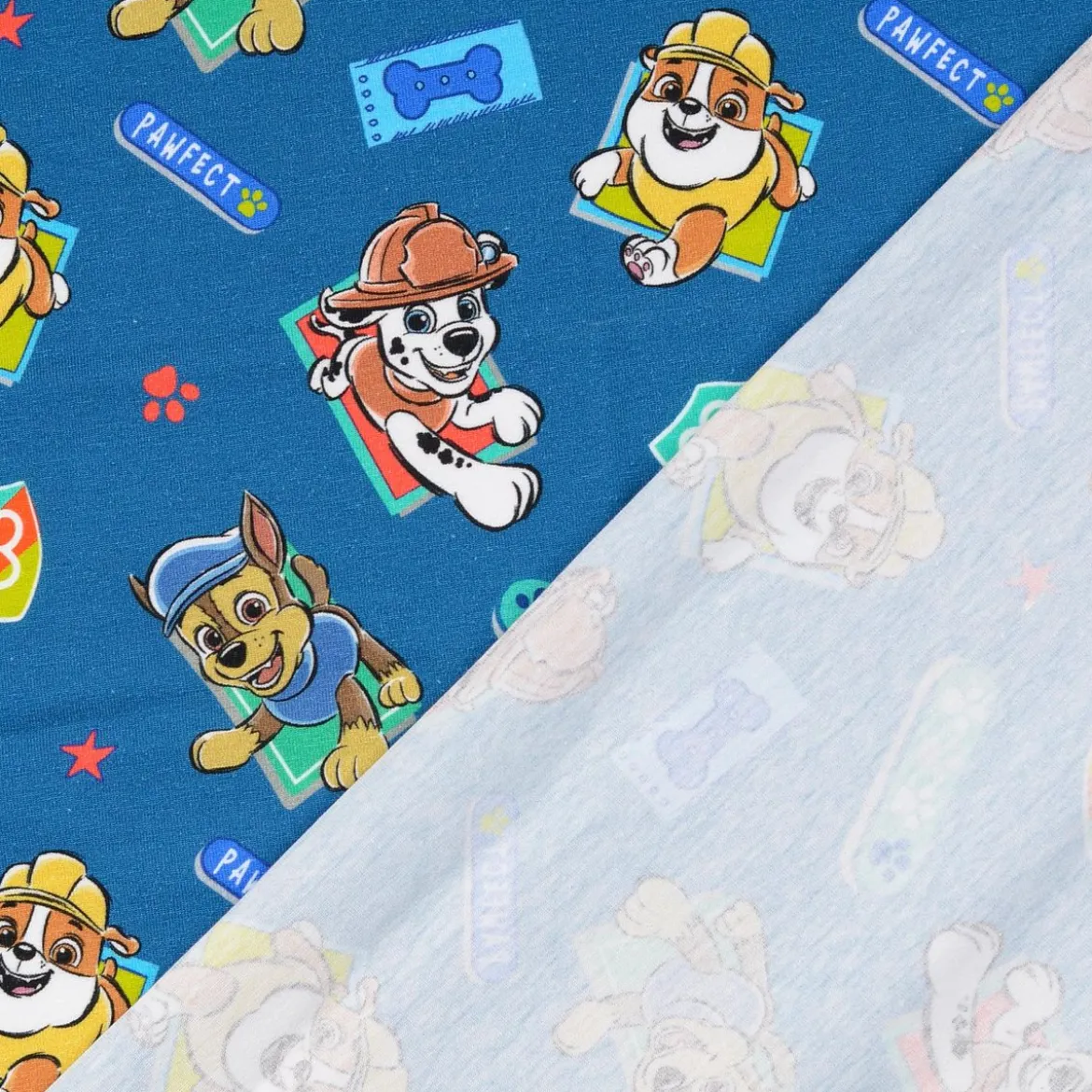 Paw Patrol Jersey Stoff Baumwolle PAWFECT grau 1,50m Breite