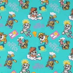 Paw Patrol Jersey Stoff Baumwolle türkis 1,50m Breite