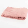 Plaid aus Kuschelfleece mit Kettelrand einfarbig rosa 125x150cm