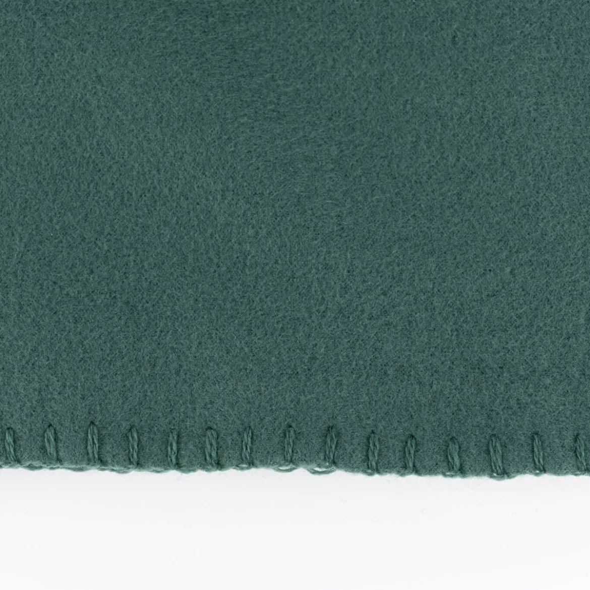Plaid aus Polyester mit grobem Kettelrand einfarbig petrol 125x150cm