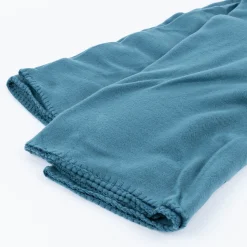 Plaid aus Polyester mit grobem Kettelrand einfarbig blau 125x150cm