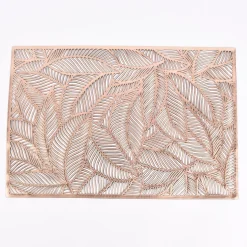 Platzset Blätter perforiert Kunststoff bronze 30x45cm