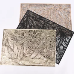 Platzset Blätter perforiert Kunststoff bronze 30x45cm