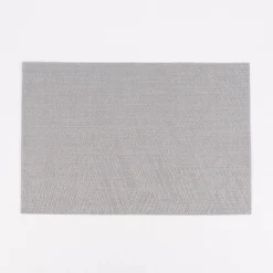 Platzset eckig silberfarbig Polyester 30x45cm