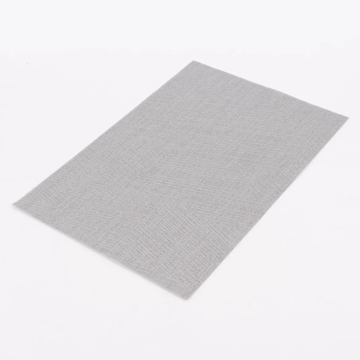 Platzset eckig silberfarbig Polyester 30x45cm
