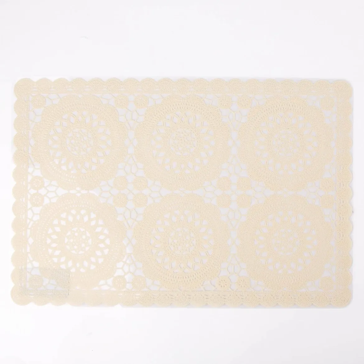 Platzset Häkel Floral 30x45cm creme