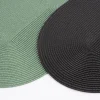 Platzset Kunststoff Flechtoptik oval schwarz 45x30cm