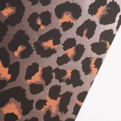 Platzset Leomuster Kunststoff kupferfarbig schwarz orange 45x30cm
