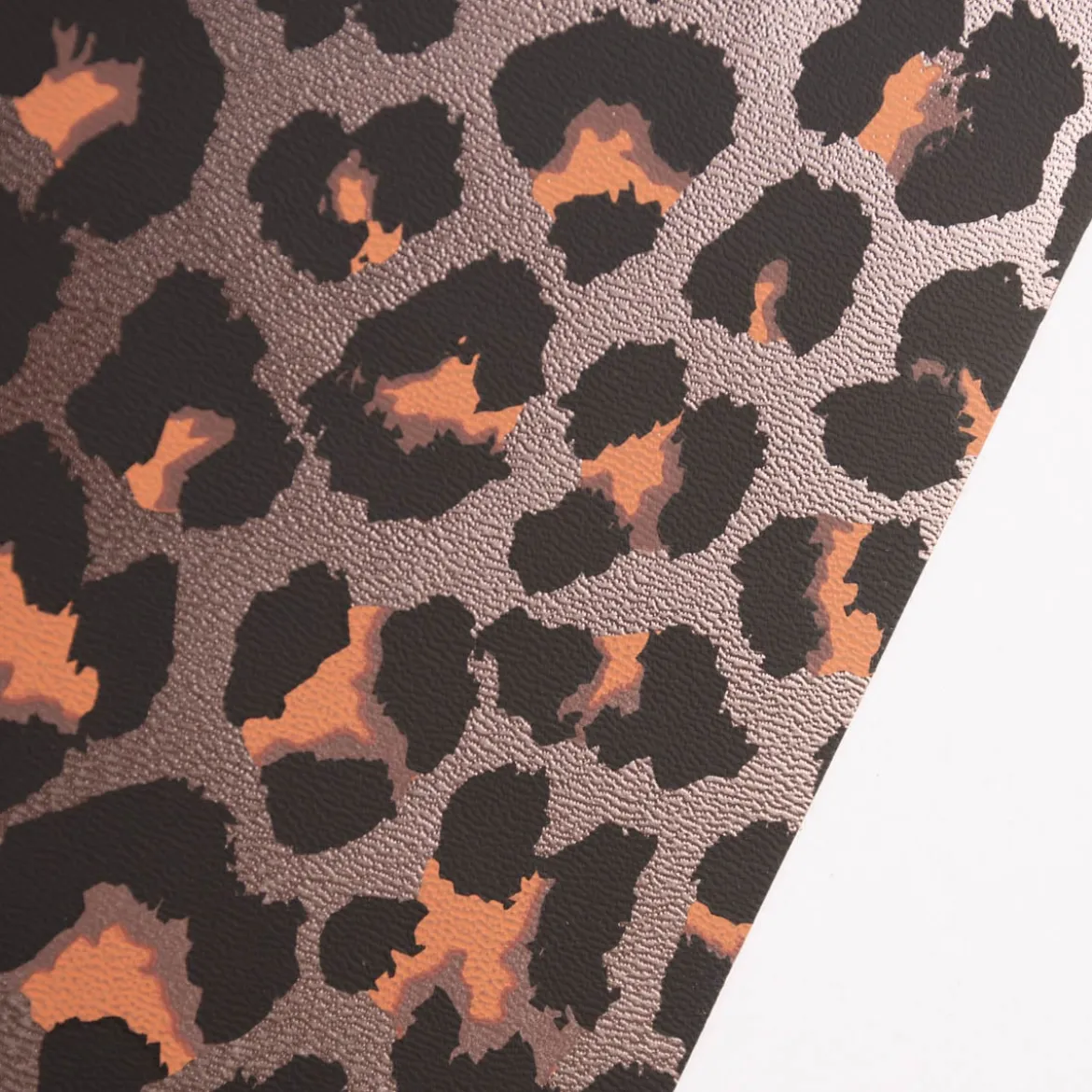 Platzset Leomuster Kunststoff kupferfarbig schwarz orange 45x30cm