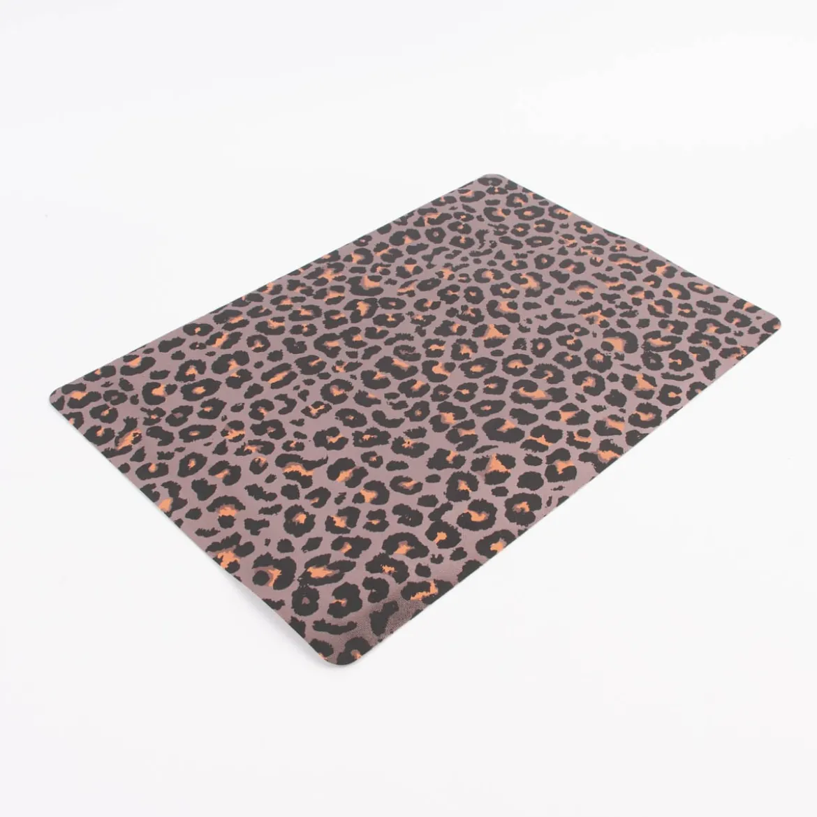 Platzset Leomuster Kunststoff kupferfarbig schwarz orange 45x30cm
