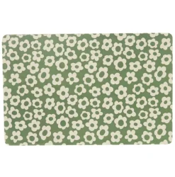 Platzset Tischset Flowers Blumen grün weiß 43x28cm