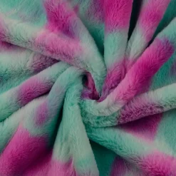 Plüsch Stoff Fellimitat Batik Mint Pink 1,50m Breite