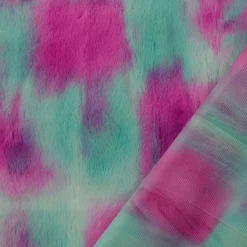 Plüsch Stoff Fellimitat Batik Mint Pink 1,50m Breite