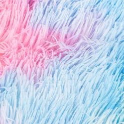 Plüsch Stoff Fellimitat Kunstfell Regenbogenfarben Langhaar bunt 1,65m Breite