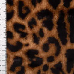 Plüschstoff Fellimitat Leopard braun 1,50m Breite