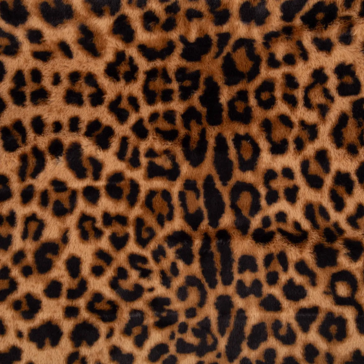Plüschstoff Fellimitat Leopard braun 1,50m Breite