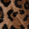 Plüsch Velours Fellstoff Fellimitat Leopard braun schwarz 1,4m Breite