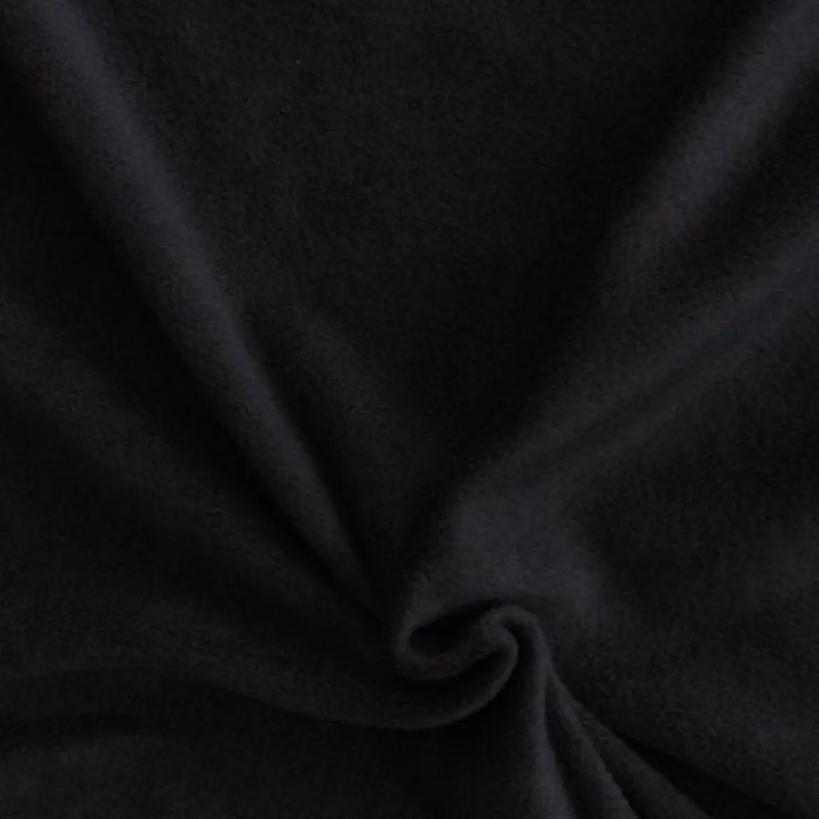 Polar Fleece Stoffe Fleecestoff schwarz