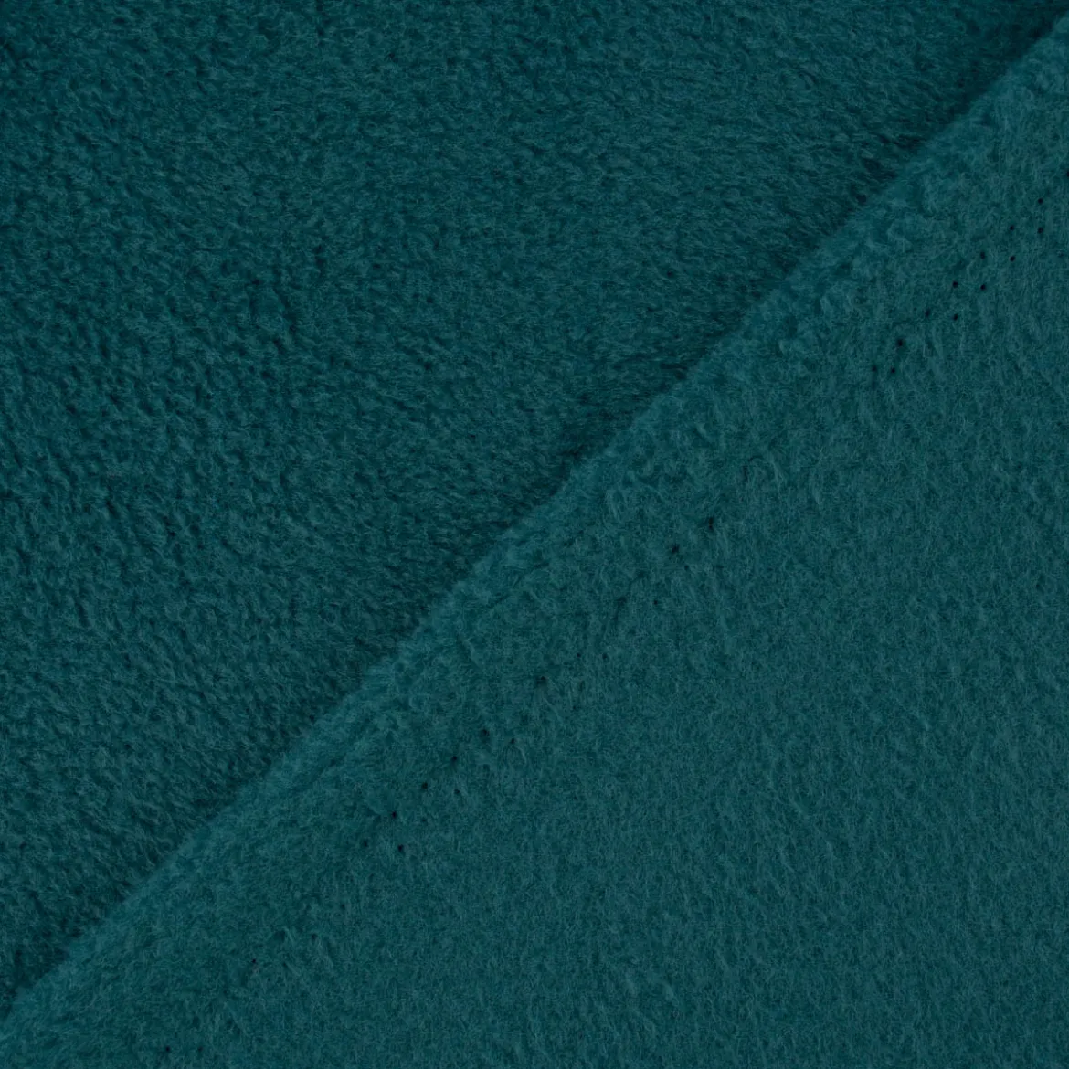 Polar Fleece Stoffe Fleecestoff petrol 1,48m Breite