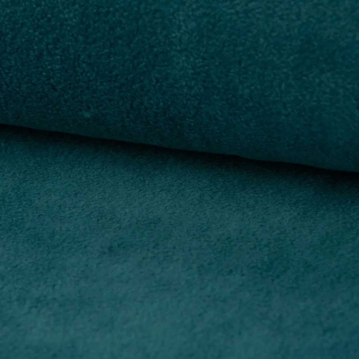 Polar Fleece Stoffe Fleecestoff petrol 1,48m Breite
