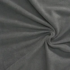 Polar Fleece Stoffe Fleecestoff dunkelgrau