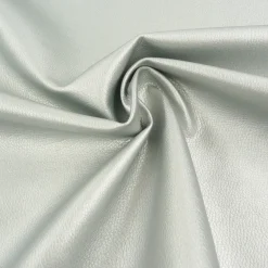 Polsterkunstleder Bezugsstoff Polsterstoff Kunstleder Kaiman Meterware metallic silberfarbig