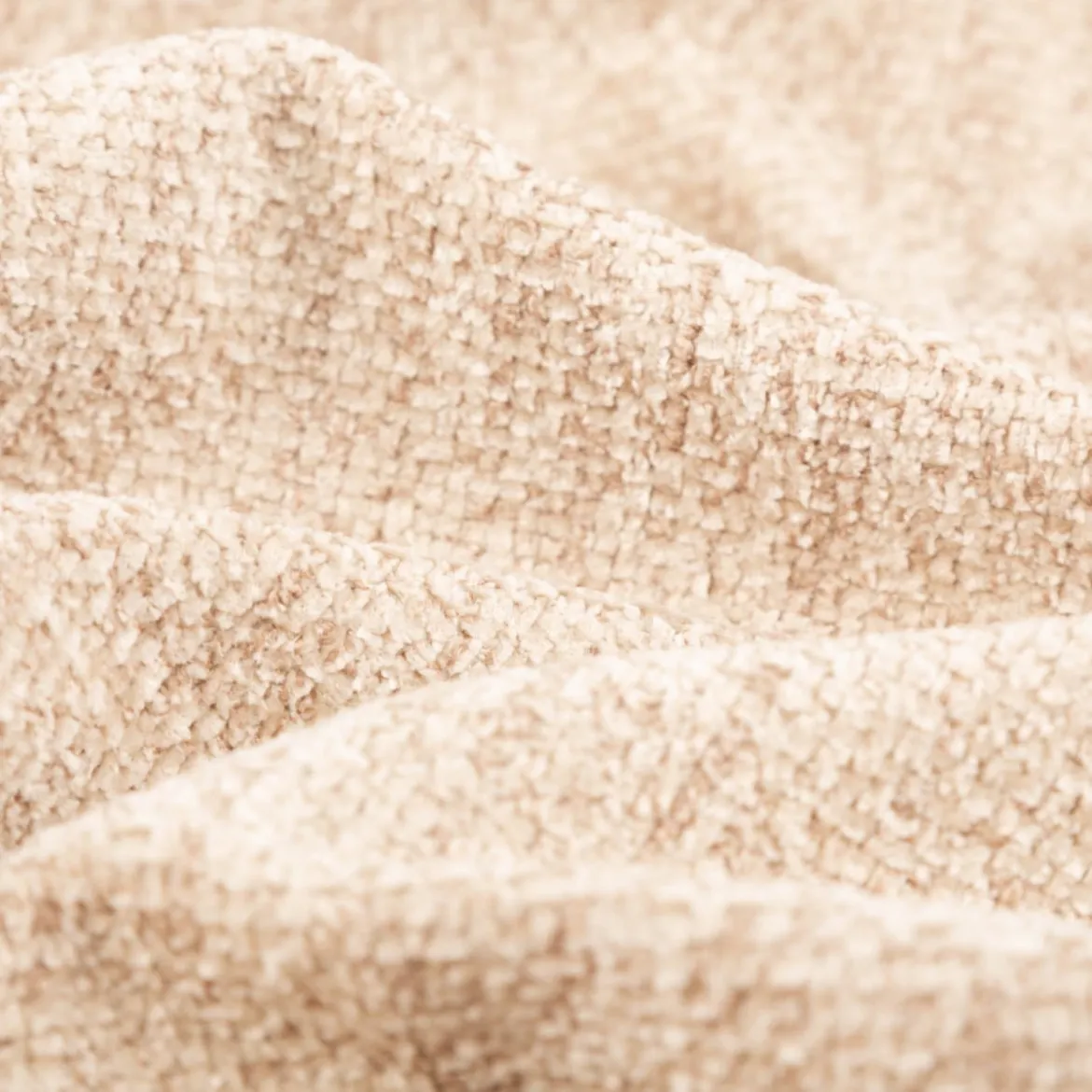 Polsterstoff Chenille mit Fleckschutz easy clean Struktur meliert natur 1,45m Breite