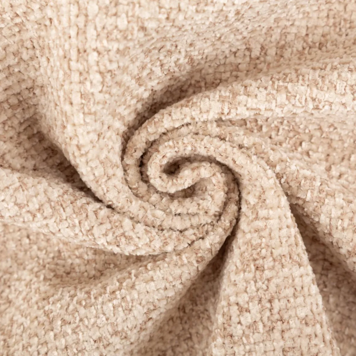 Polsterstoff Chenille mit Fleckschutz easy clean Struktur meliert natur 1,45m Breite