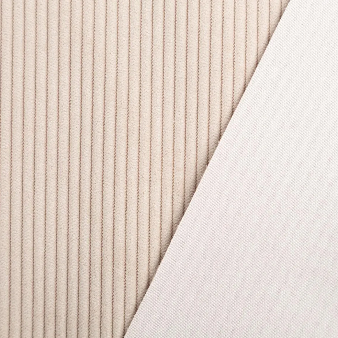 Polsterstoff Cord Stoff mit Fleckschutz schwer entflammbar uni sand 140cm Breite