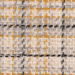 Polsterstoff Dekostoff Jacquard Flachgewebe Victoria Karo beige gelb 1,40m Breite
