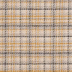 Polsterstoff Dekostoff Jacquard Flachgewebe Victoria Karo beige gelb 1,40m Breite