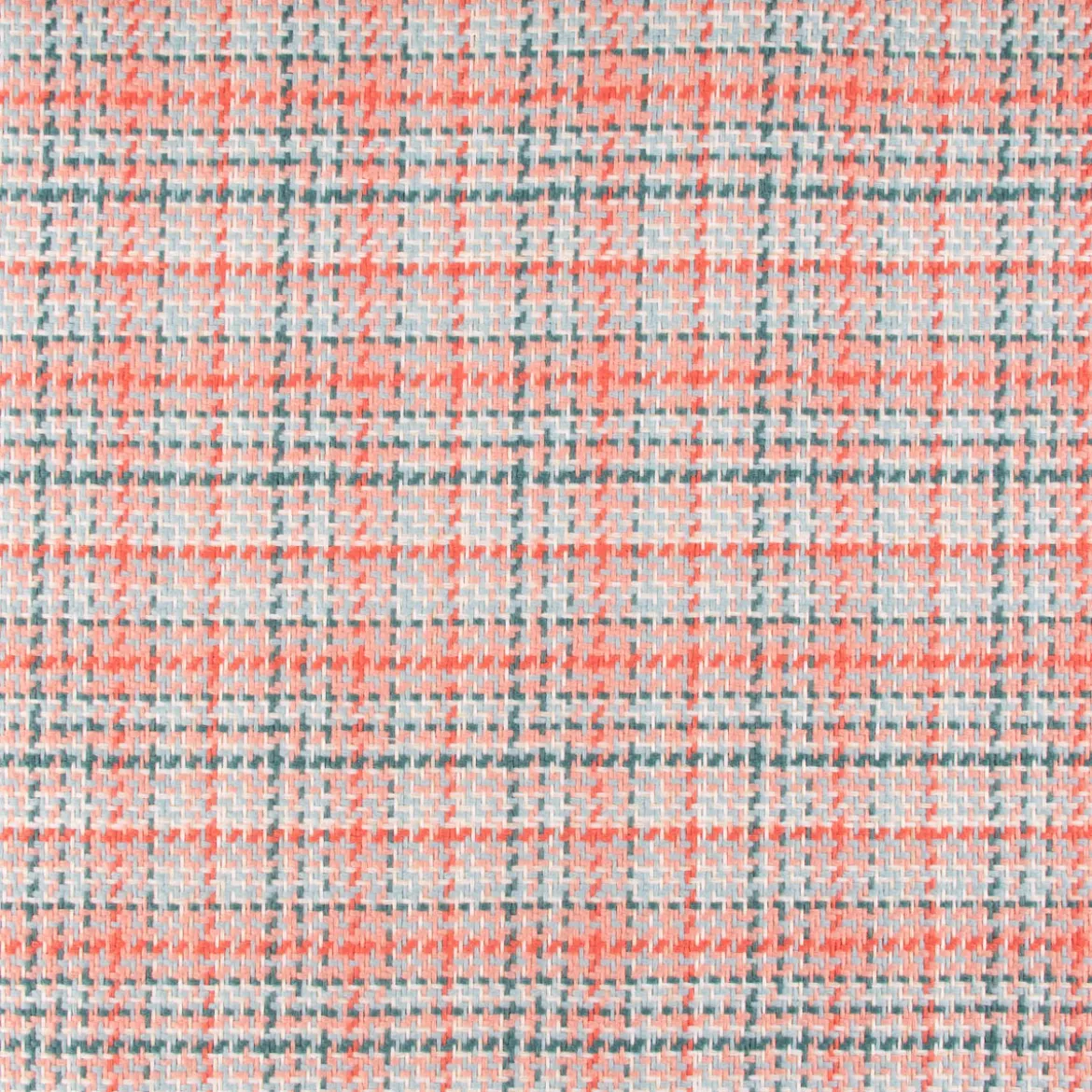 Polsterstoff Dekostoff Jacquard Flachgewebe Victoria Karo rosa türkis 1,40m Breite