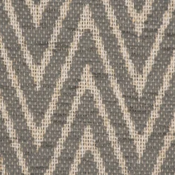 Polsterstoff Dekostoff Jacquard Flachgewebe Mira Chevron hellgrau beige 1,40m Breite