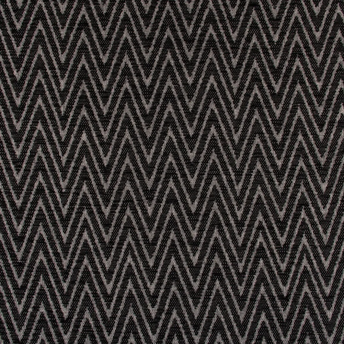 Polsterstoff Dekostoff Jacquard Flachgewebe Mira Chevron schwarz hellgrau 1,40m Breite