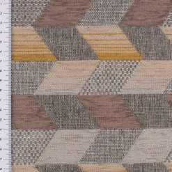 Polsterstoff Dekostoff Jacquard Flachgewebe Mira Rechtecke schräg grau gelb beige 1,40m Breite