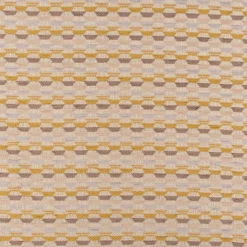 Polsterstoff Dekostoff Jacquard Flachgewebe Mira Hexagon beige gelb 1,40m Breite