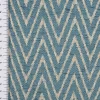 Polsterstoff Dekostoff Jacquard Flachgewebe Mira Chevron blau beige 1,40m Breite