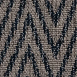 Polsterstoff Dekostoff Jacquard Flachgewebe Mira Chevron dunkelblau hellgrau 1,40m Breite