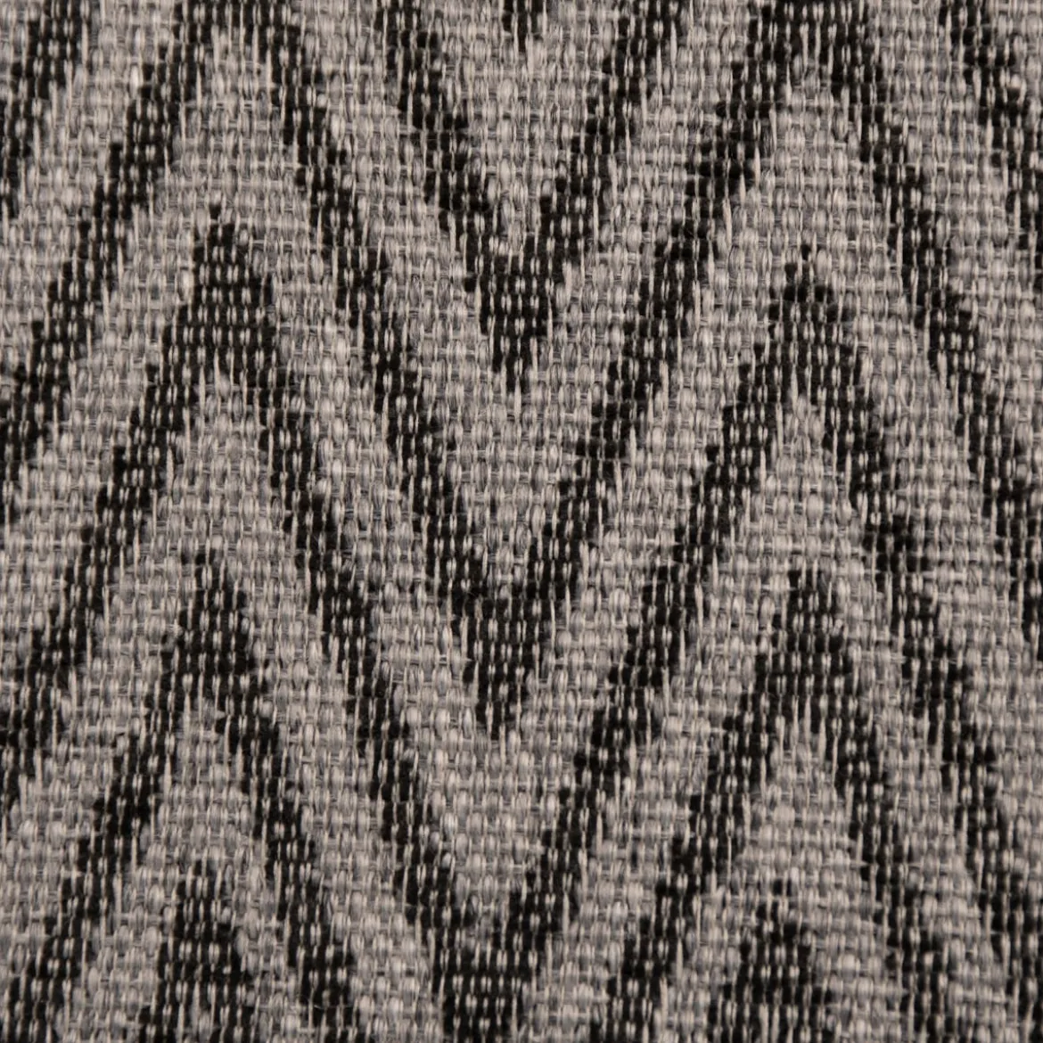 Polsterstoff Dekostoff Jacquard Flachgewebe Mira Chevron anthrazit grau 1,40m Breite