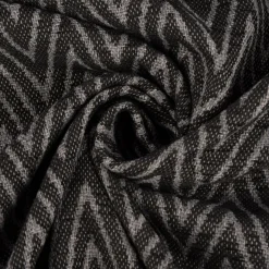 Polsterstoff Dekostoff Jacquard Flachgewebe Mira Chevron anthrazit grau 1,40m Breite