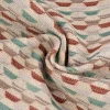 Polsterstoff Dekostoff Jacquard Flachgewebe Mira Hexagon beige rot türkis 1,40m Breite