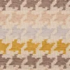 Polsterstoff Dekostoff Jacquard Flachgewebe Mira Hahnentritt beige gelb 1,40m Breite