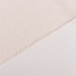 Polsterstoff Dekostoff Wolloptik Wool Deluxe Boucle-Optik Teddy wollweiß 1,40m Breite