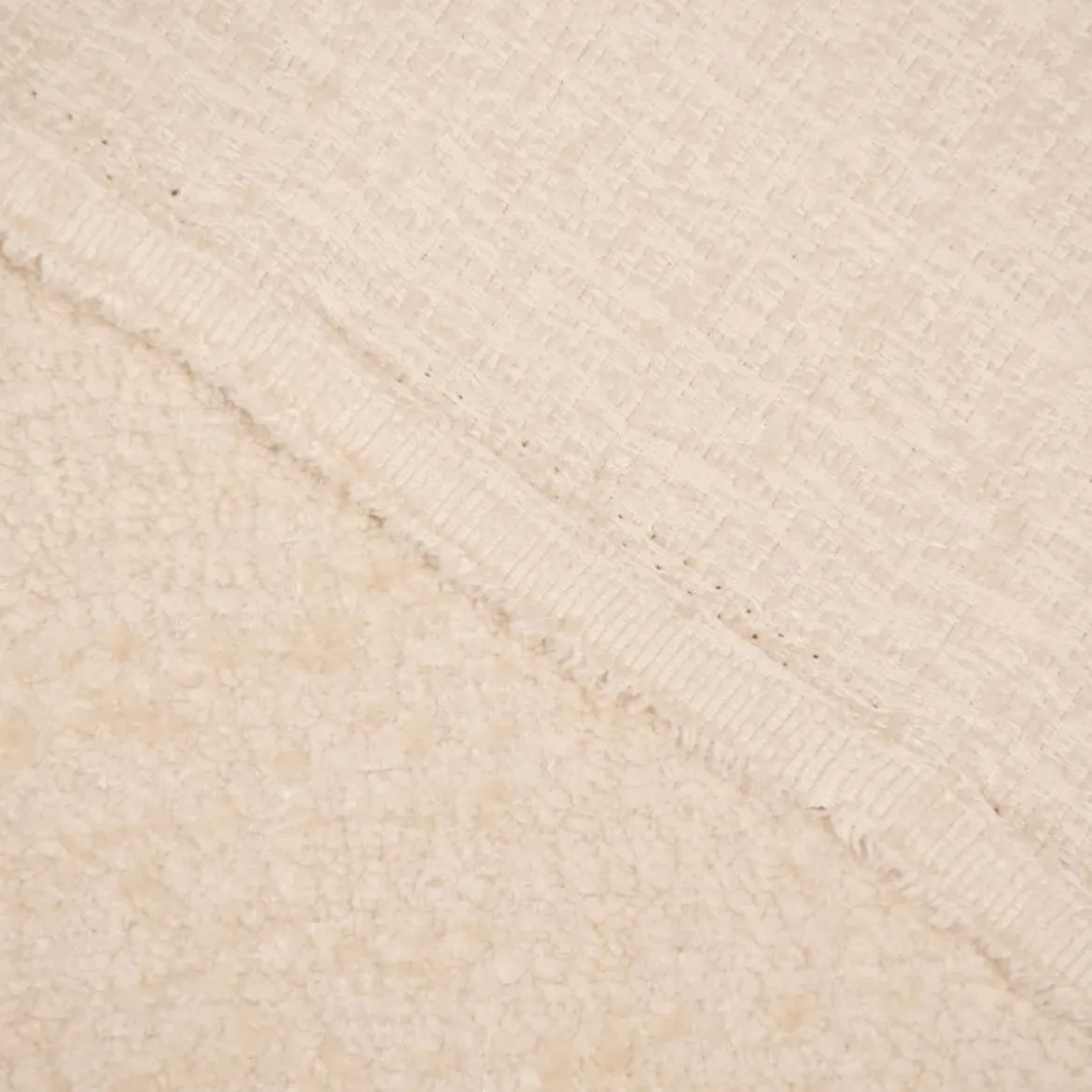 Polsterstoff Dekostoff Wärmevorhangstoff Akustik Soft Teddy Deluxe creme 1,45m Breite