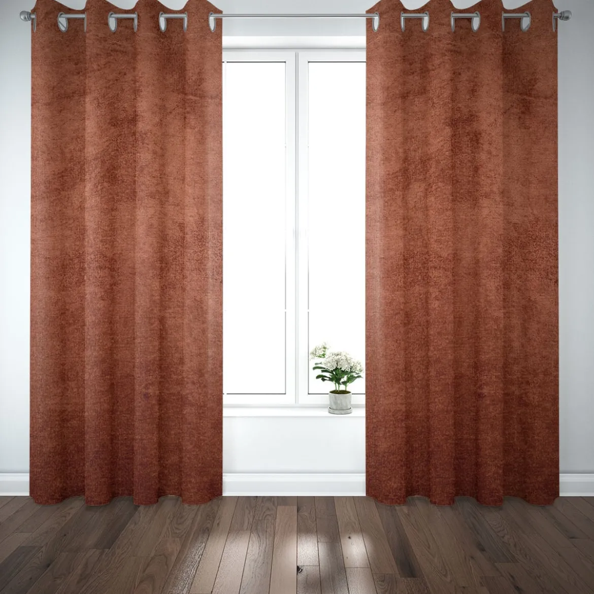 Polsterstoff Dekostoff Wärmevorhangstoff Akustik Soft Teddy Deluxe terrakotta 1,45m Breite