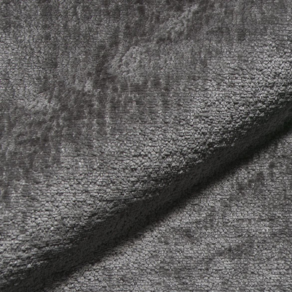 Polsterstoff Dekostoff Wärmevorhangstoff Akustik Soft Teddy Deluxe grau 1,45m Breite
