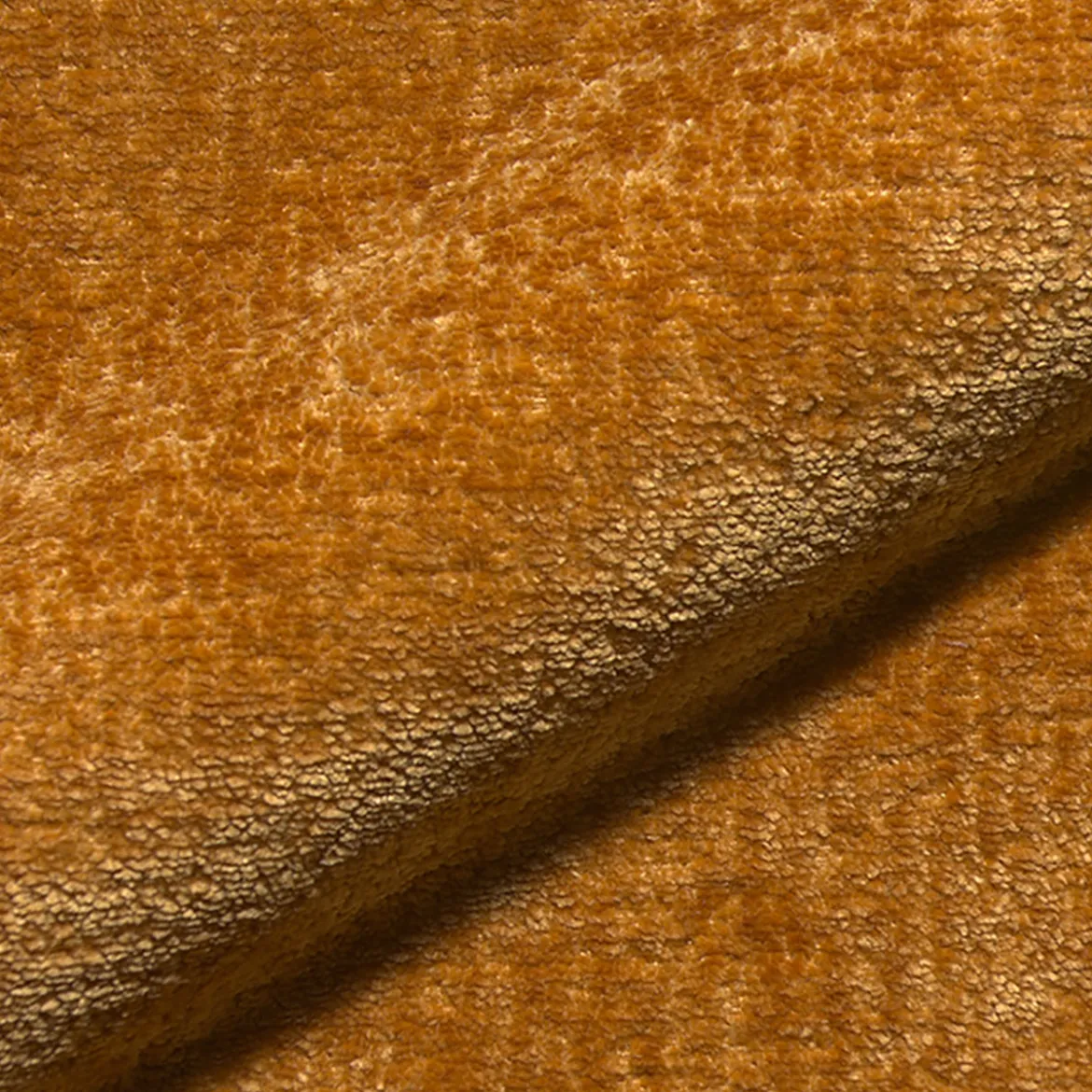 Polsterstoff Dekostoff Wärmevorhangstoff Akustik Soft Teddy Deluxe ockergelb 1,45m Breite