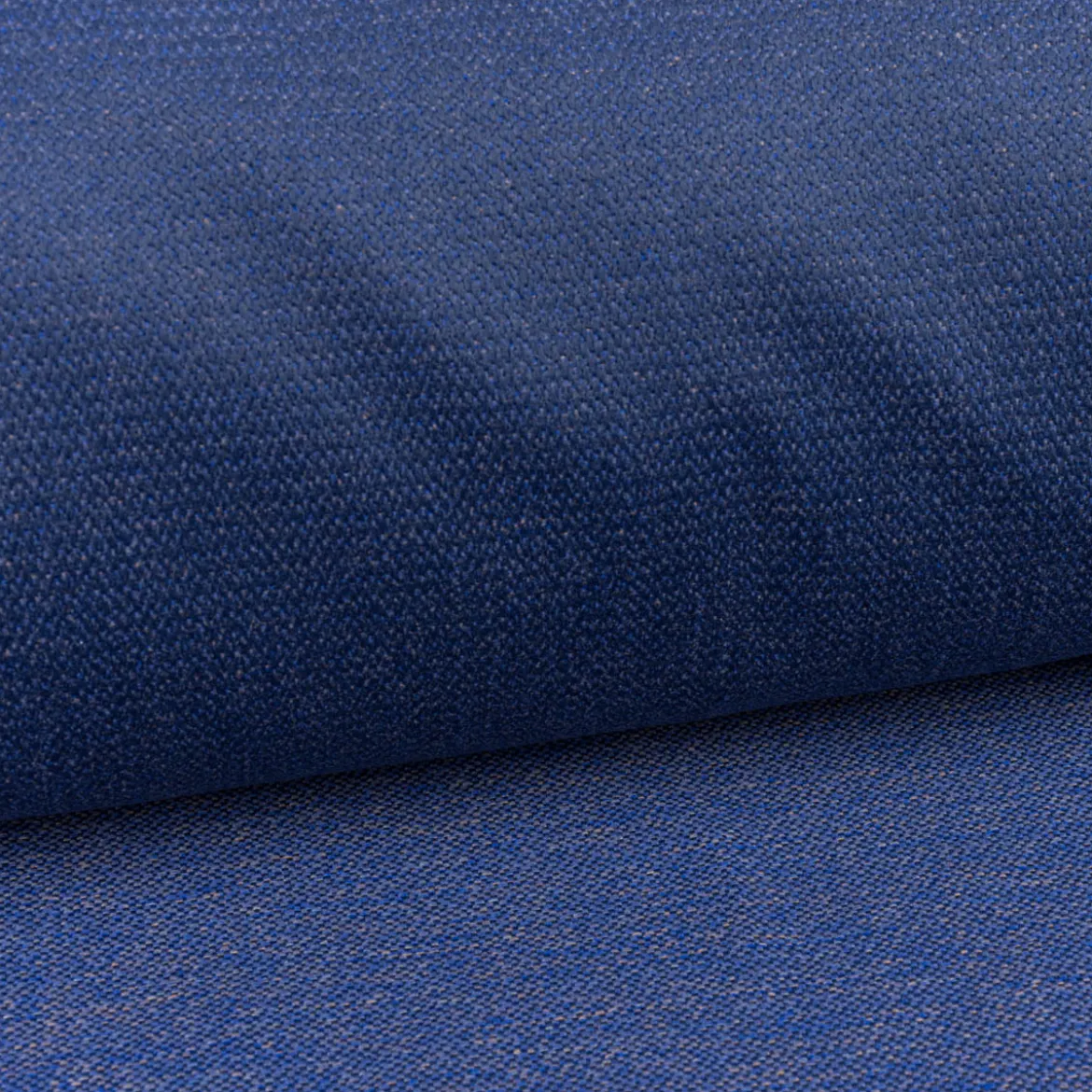 Polsterstoff Flachgewebe Dobby Trento uni meliert blau1,40m Breite